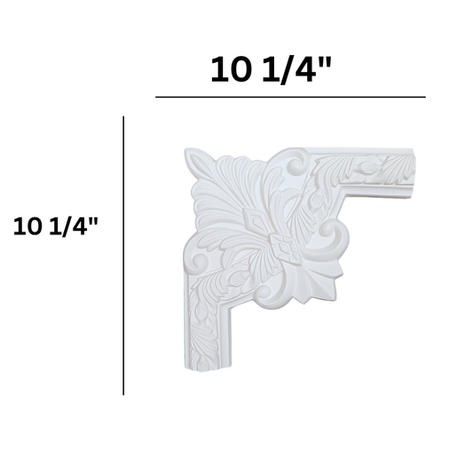 Majestic Palmette and Scroll Architectural Corner Element
