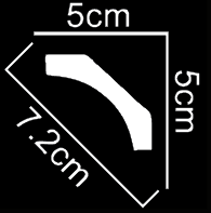 Compact Bevel Crown Moulding