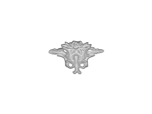 Botanical Scroll Panel Ornament