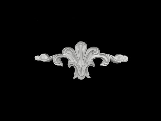 Fluted Scroll Accent Ornament