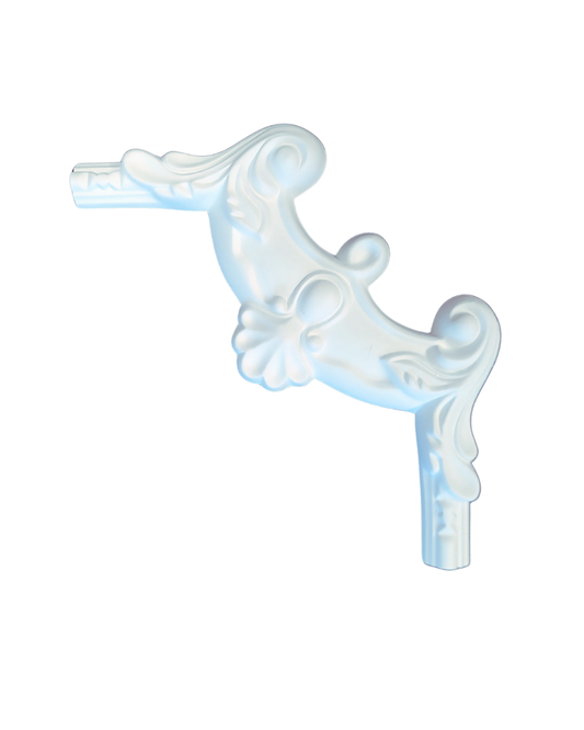 Grand Baroque Sculptural Scroll and Shell Corner Accent