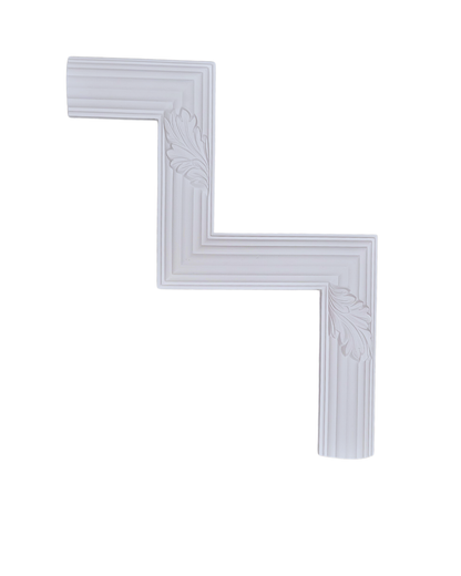 Grecian Acanthus Stepped Corner with Leaf Detail