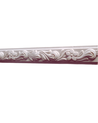 Ornate Botanical Vine and Floral Relief Frieze Molding