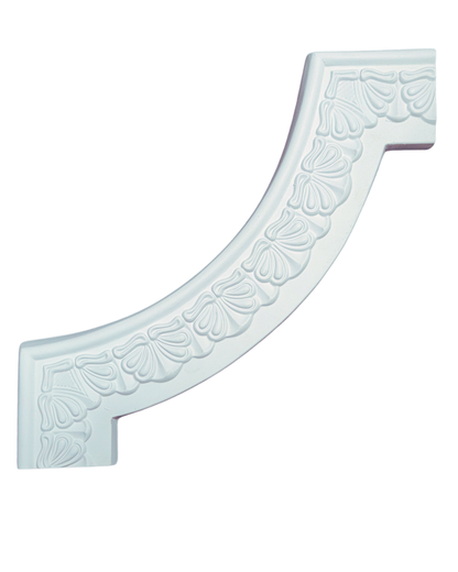 Elegant Radius Arch Corner with Repeating Shell Relief
