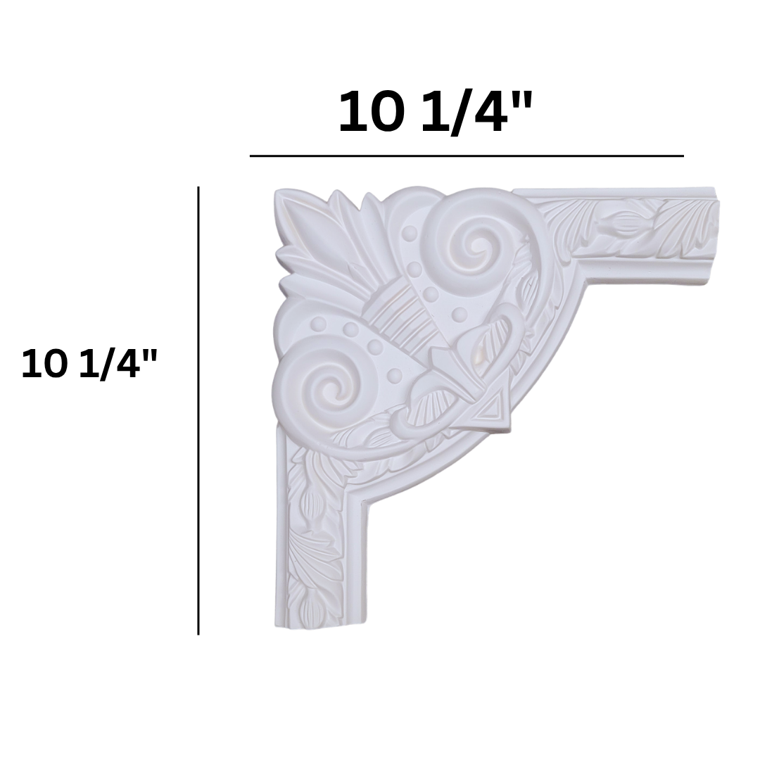 Grand Baroque Scroll and Shell Architectural Corner Piece