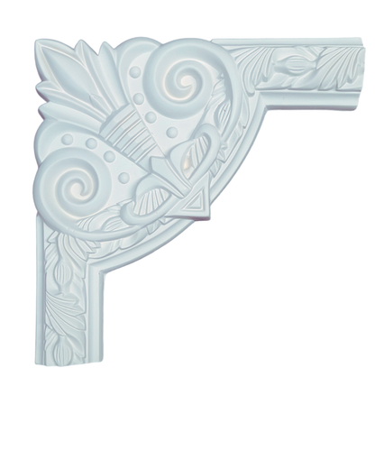 Grand Baroque Scroll and Shell Architectural Corner Piece