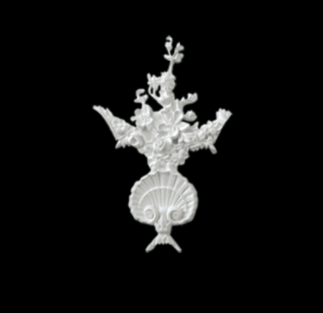 Royal Crest Leaf Panel Ornament