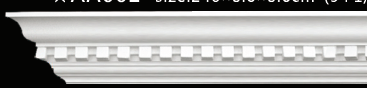 Grand Checkered Crown Moulding - Side